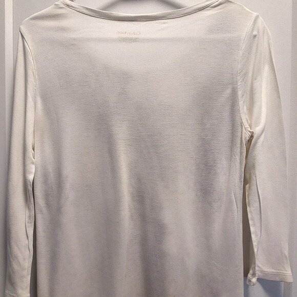 CALVIN KLEIN Women's Long Sleeves Knit Top w/Snakeskin Print on Front - SML - Picture 7 of 12